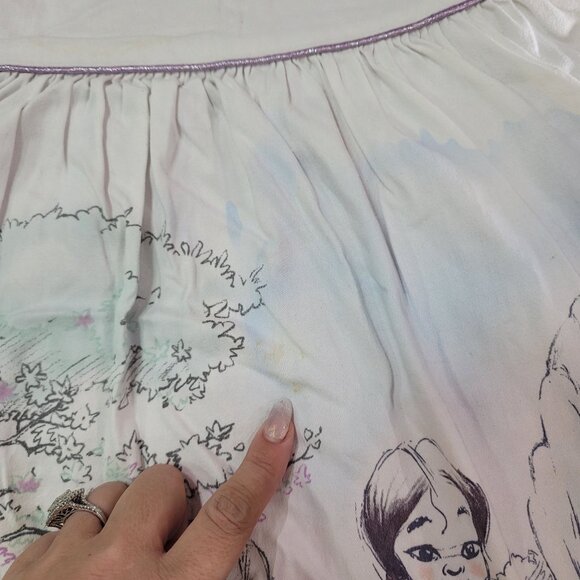 Disney Store Girls' Dress animalted Mulan Print dress Buttons sz 5/6 some stains - Picture 10 of 12